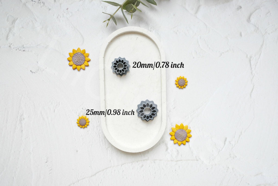 Sunflower Clay Cutter: Polymer Clay Earring Tool