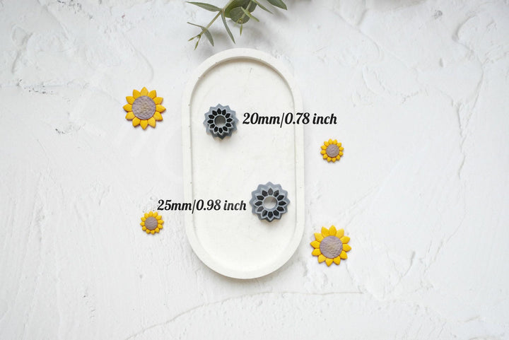Sunflower Clay Cutter: Polymer Clay Earring Tool