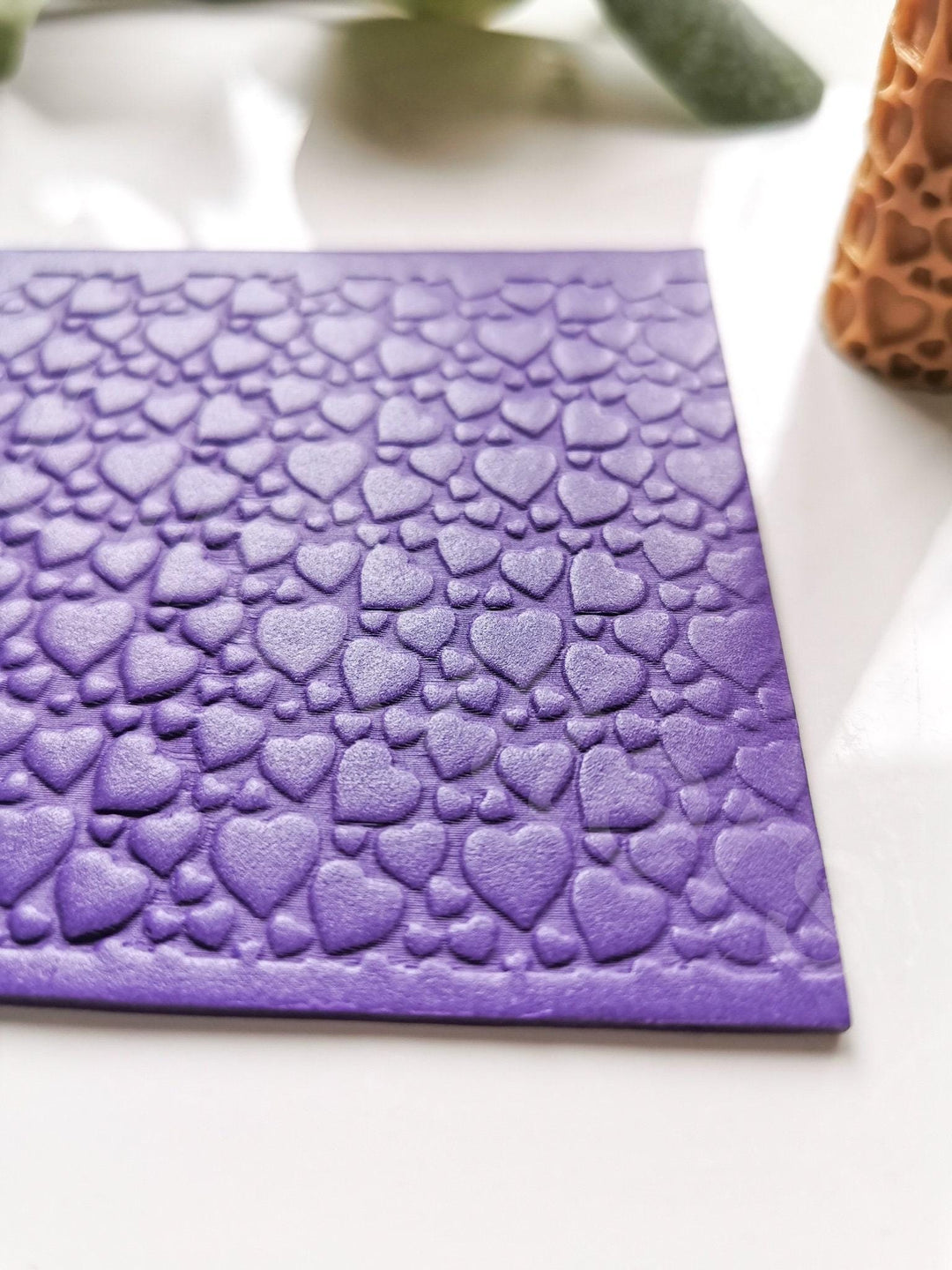 Heart Texture Roller: Polymer Clay Pattern Stamp, Earring Tool