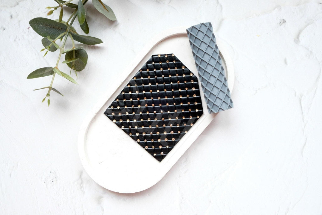 Waffle Texture Clay Roller: Polymer Clay Tool