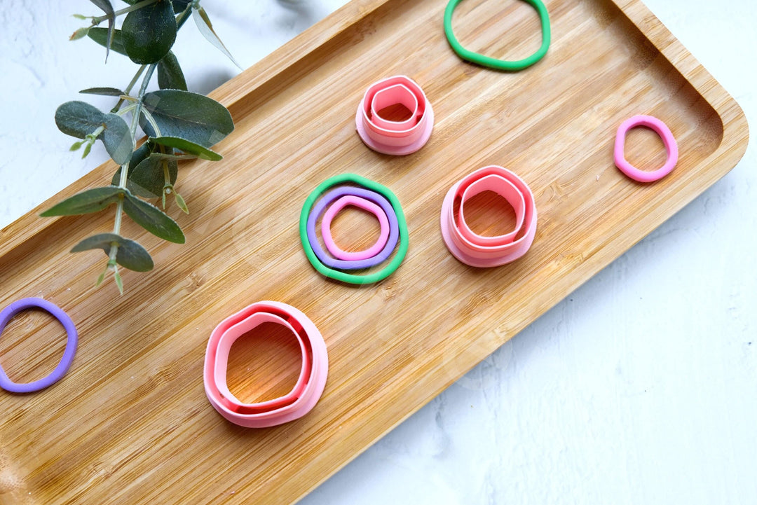 Thin Hoop Cutter Set of 3: Polymer Clay Earring Tool