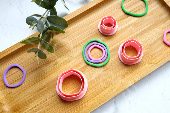 Thin Hoop Cutter Set of 3: Polymer Clay Earring Tool