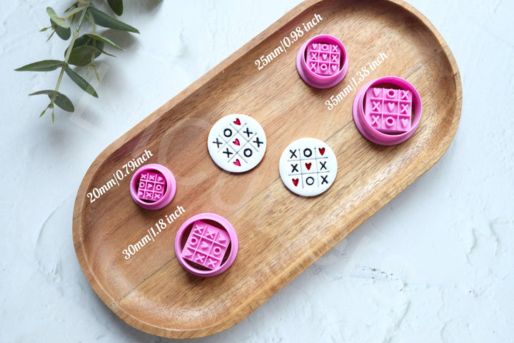 Tic Tac Toe Polymer Clay Cutter Set: Heart Valentine Earring Tool, Valentine Earring Making tool, Plymer Clay cutter, Mold
