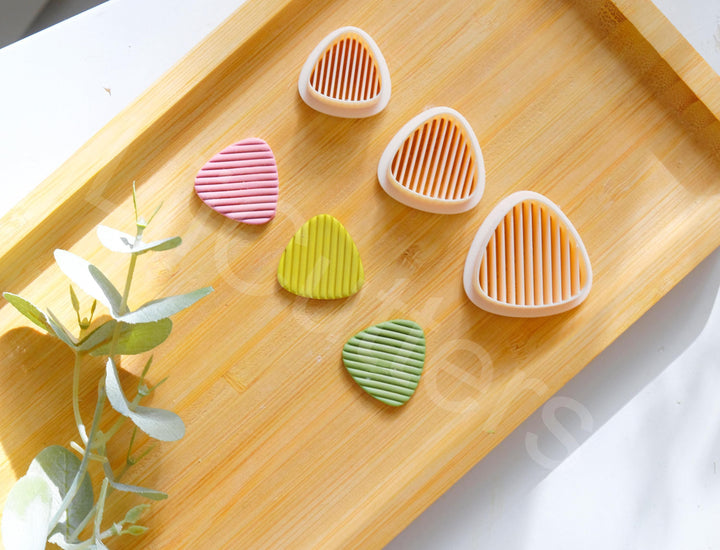 Triangle Polymer Clay Cutter: Geometric Embossed Design