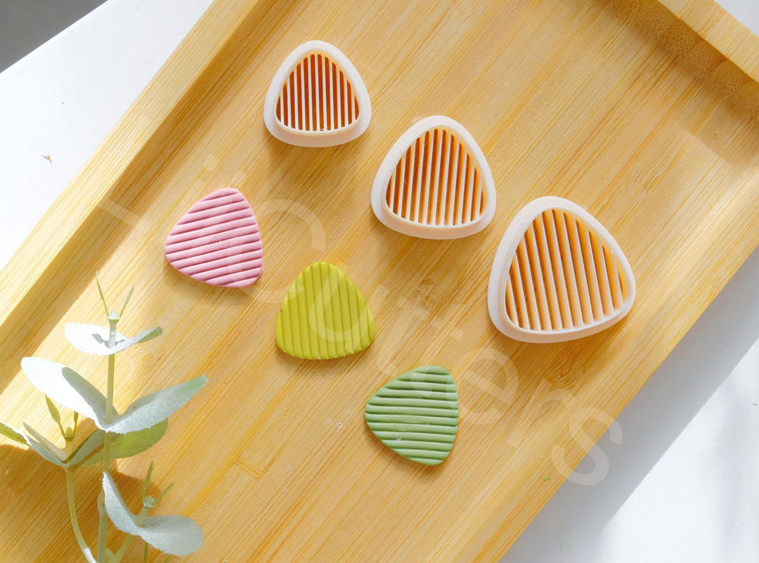 Triangle Polymer Clay Cutter: Geometric Embossed Design