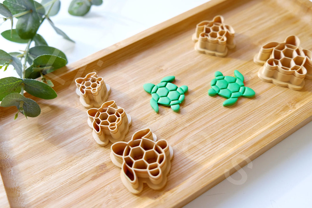 Turtle Polymer Clay Cutter Set: Marine Sea Life, Earring Tool