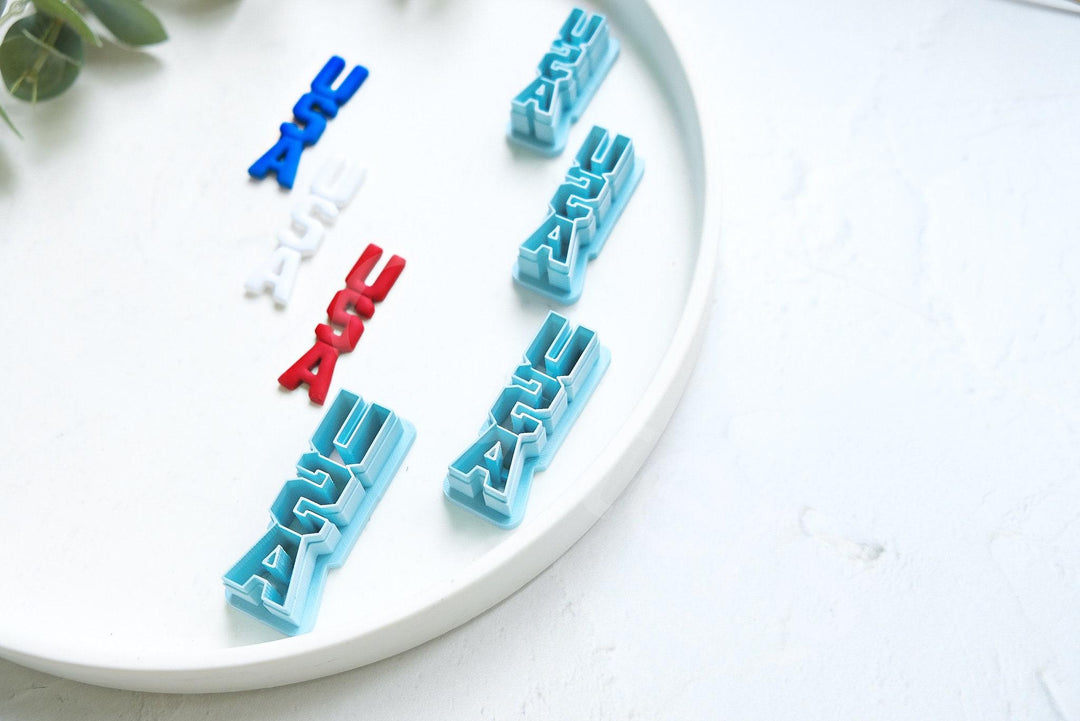 USA Polymer Clay Cutter Set: 4th July Earring Cutters