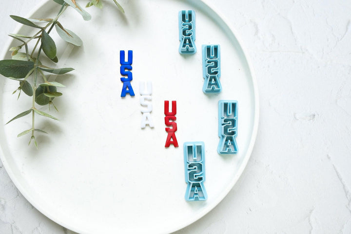 USA Polymer Clay Cutter Set: 4th July Earring Cutters