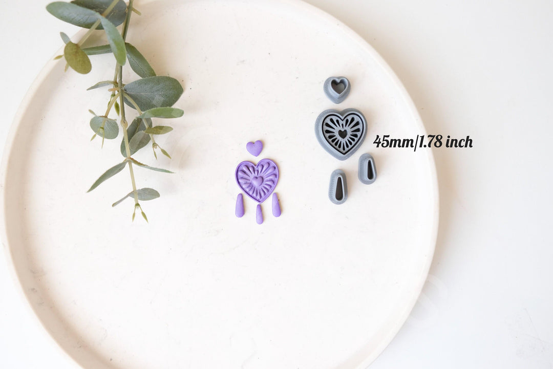 Valentine Heart Dream Catcher Polymer Clay Cutter Set