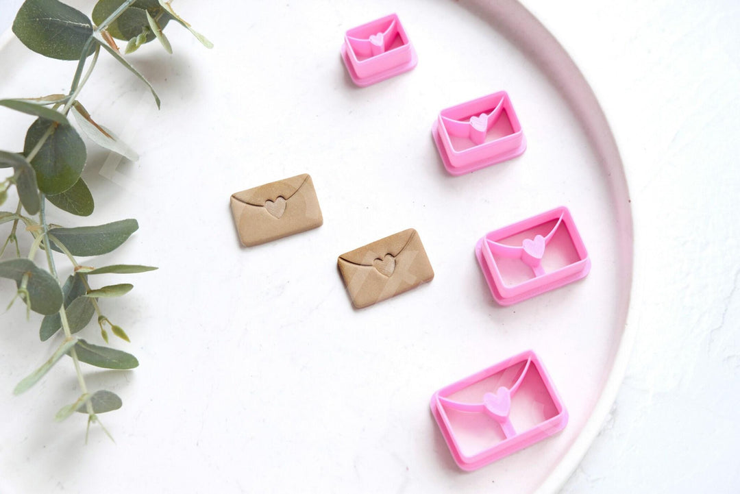 Valentine Envelope Clay Cutter: Polymer Clay Earring Tool