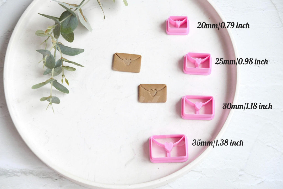 Valentine Envelope Clay Cutter: Polymer Clay Earring Tool