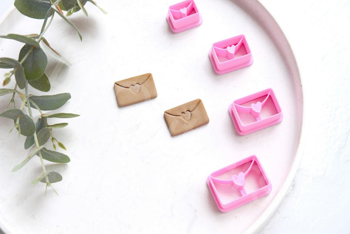 Valentine Envelope Clay Cutter: Polymer Clay Earring Tool
