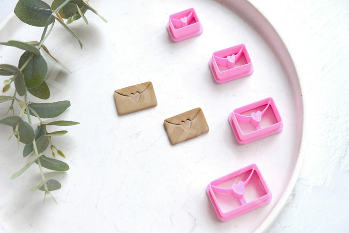 Valentine Envelope Clay Cutter: Polymer Clay Earring Tool
