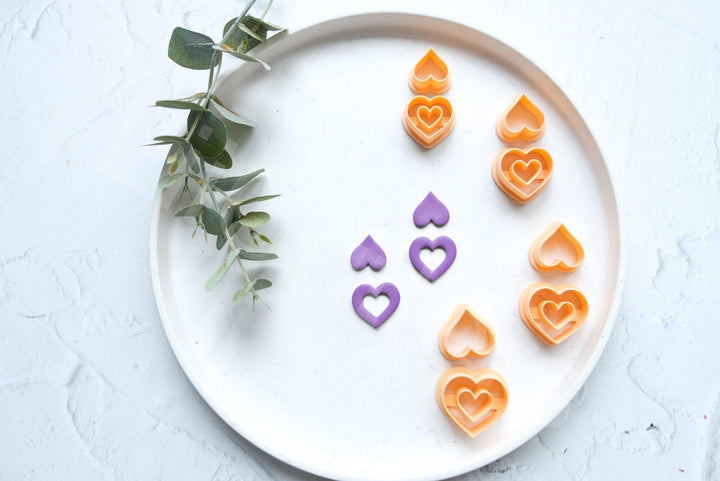 Heart Polymer Clay Cutters: Valentine Earring Making Tool