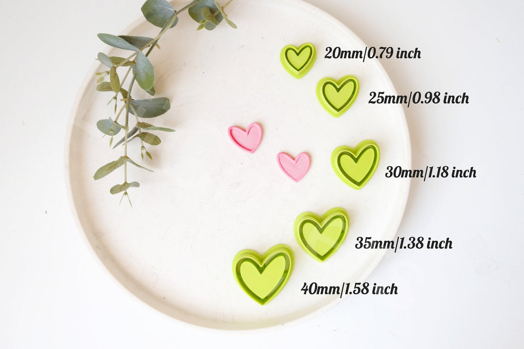 Heart Clay Cutter Set: Valentine, Flower, Boho Earring Cutters