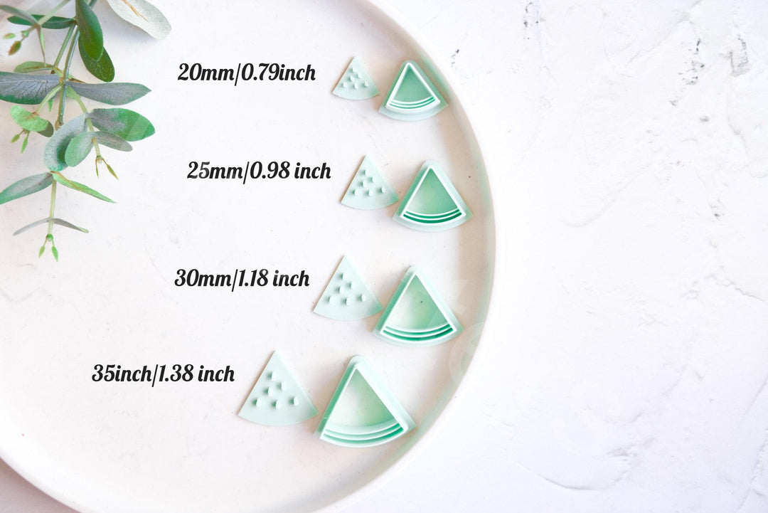 Watermelon Slice Clay Cutter Set: Fruit & Food Earring Cutters