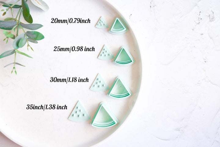Watermelon Slice Clay Cutter Set: Fruit & Food Earring Cutters