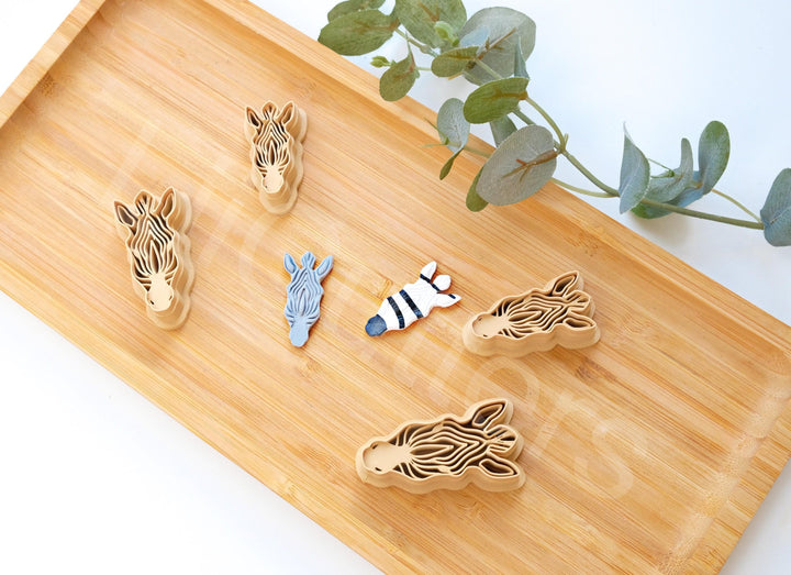 Zebra Polymer Clay Cutter: Safari Animal Stamp, Cookie Cutter