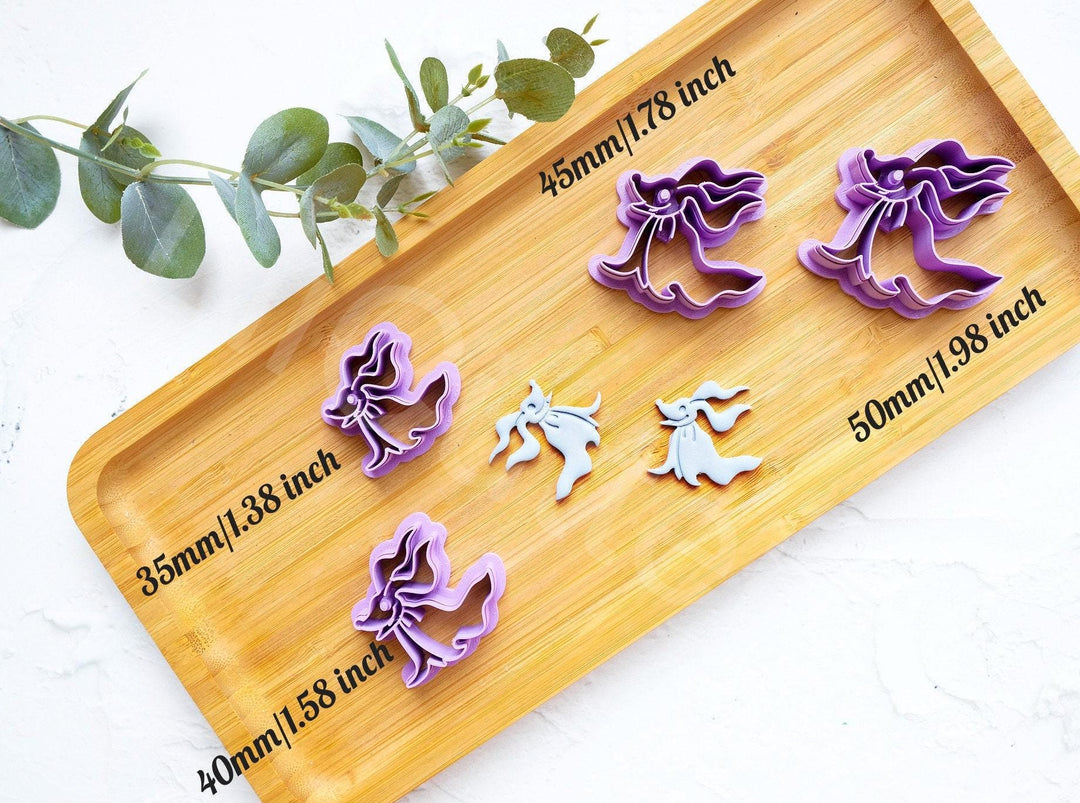 Zero the Ghost Dog Christmas Cutter: Polymer Clay Earring, Cookie Dough