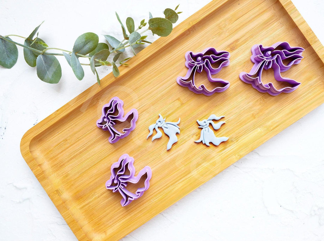 Zero the Ghost Dog Christmas Cutter: Polymer Clay Earring, Cookie Dough