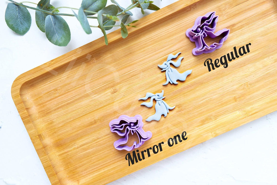 Zero the Ghost Dog Christmas Cutter: Polymer Clay Earring, Cookie Dough