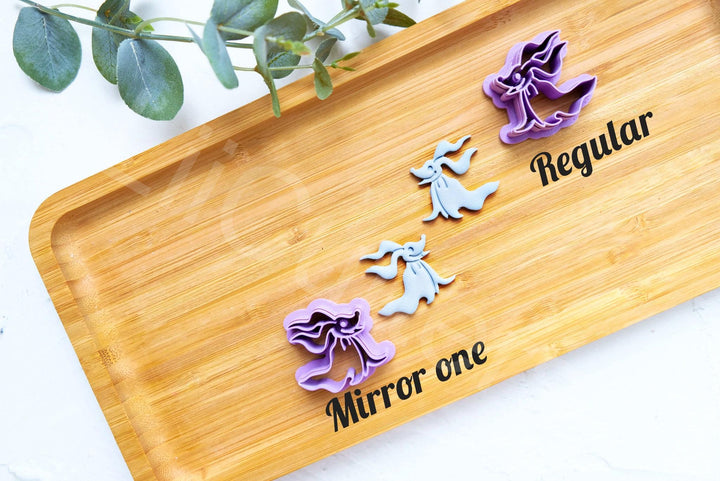 Zero the Ghost Dog Christmas Cutter: Polymer Clay Earring, Cookie Dough