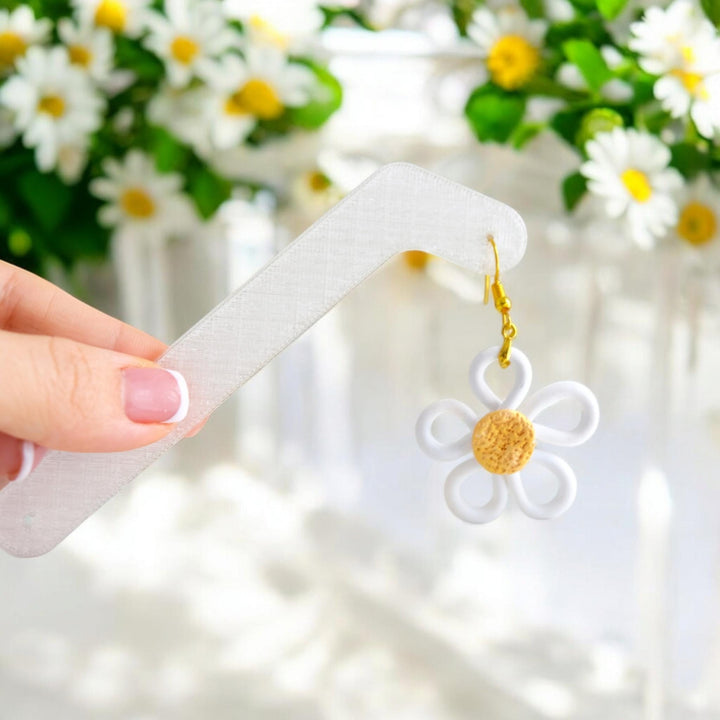 Polymer Clay Flower Thread Guide with Spatula: Earring Making Tool