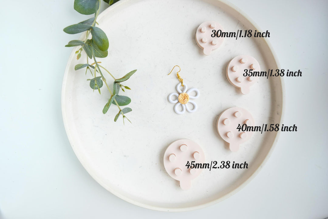 Polymer Clay Flower Thread Guide with Spatula: Earring Making Tool