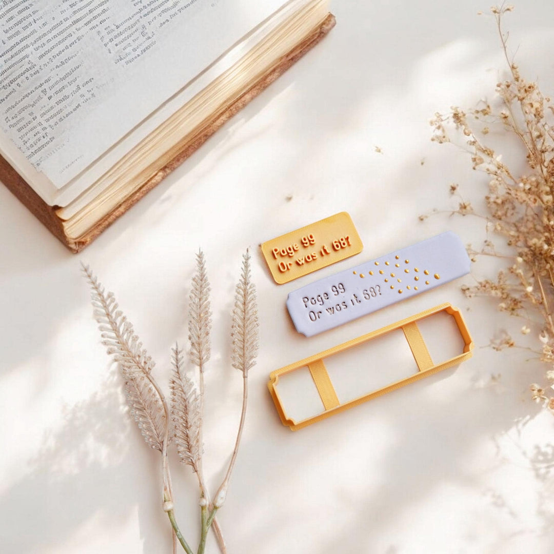 Bookmark Clay Cutter Stamps: Book Lover DIY Clay Making Tools
