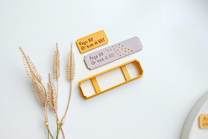 Bookmark Clay Cutter Stamps: Book Lover DIY Clay Making Tools