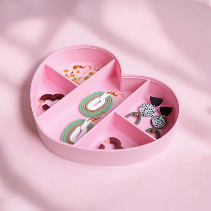 Heart Jewelry Organizer: 3D Printed Earring Storage Tray