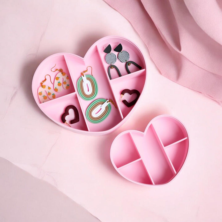 Heart Jewelry Organizer: 3D Printed Earring Storage Tray