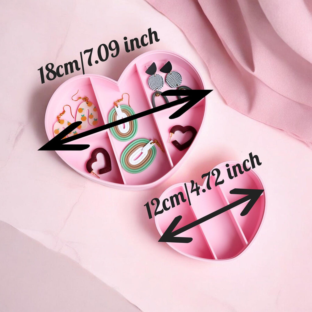 Heart Jewelry Organizer: 3D Printed Earring Storage Tray