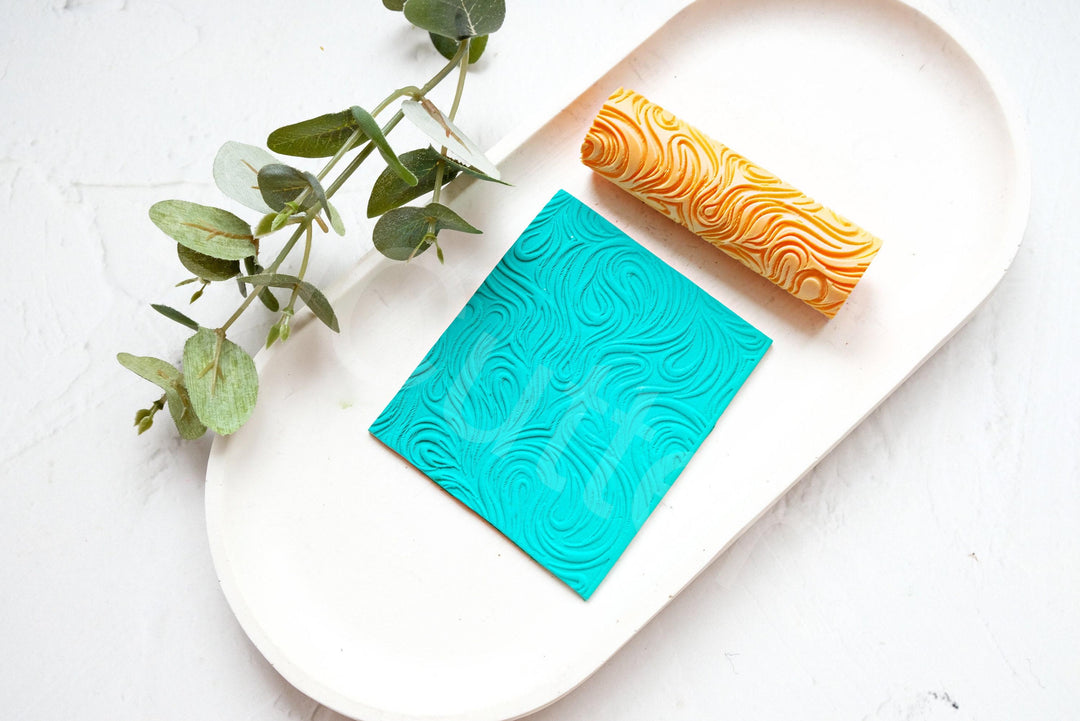 Abstract Lines Clay Roller: Seamless Texture, Earring Making