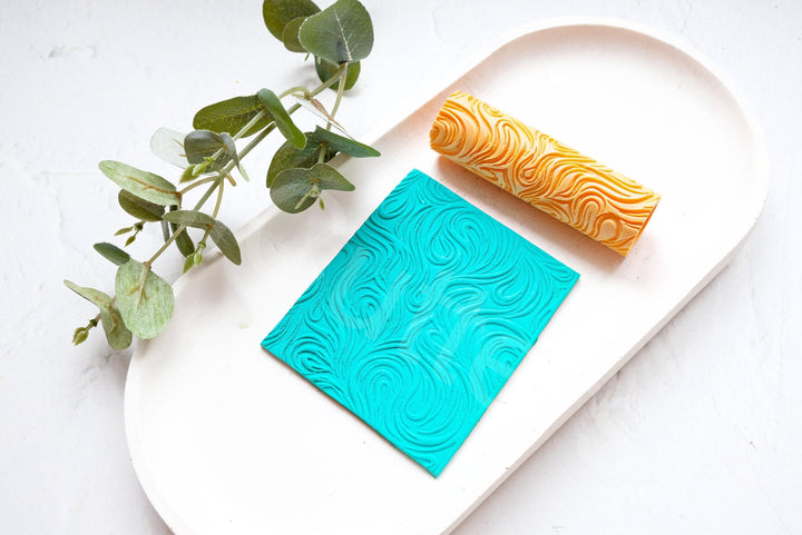 Abstract Lines Clay Roller: Seamless Texture, Earring Making