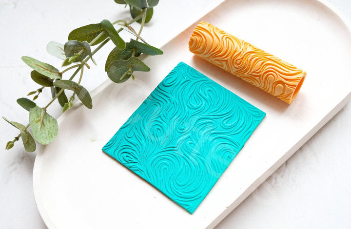 Abstract Lines Clay Roller: Seamless Texture, Earring Making