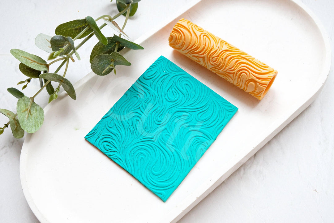 Abstract Lines Clay Roller: Seamless Texture, Earring Making