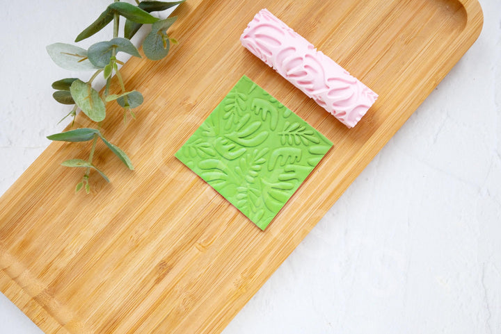 Botanical Clay Roller: Abstract Flower Pattern, Earring Making Tool