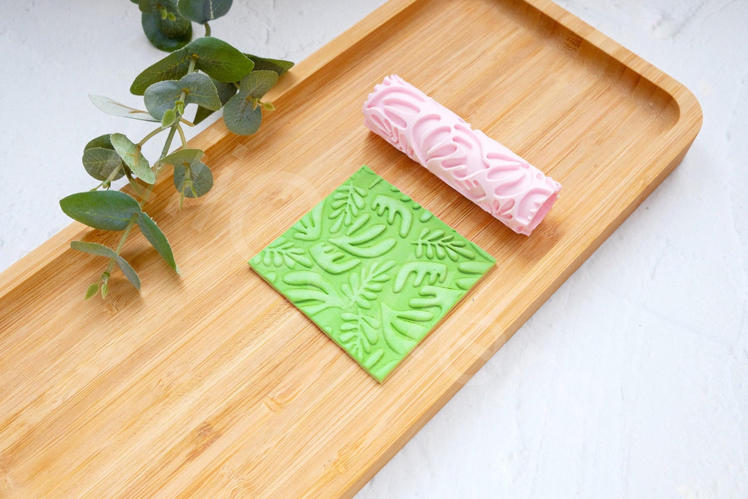 Botanical Clay Roller: Abstract Flower Pattern, Earring Making Tool