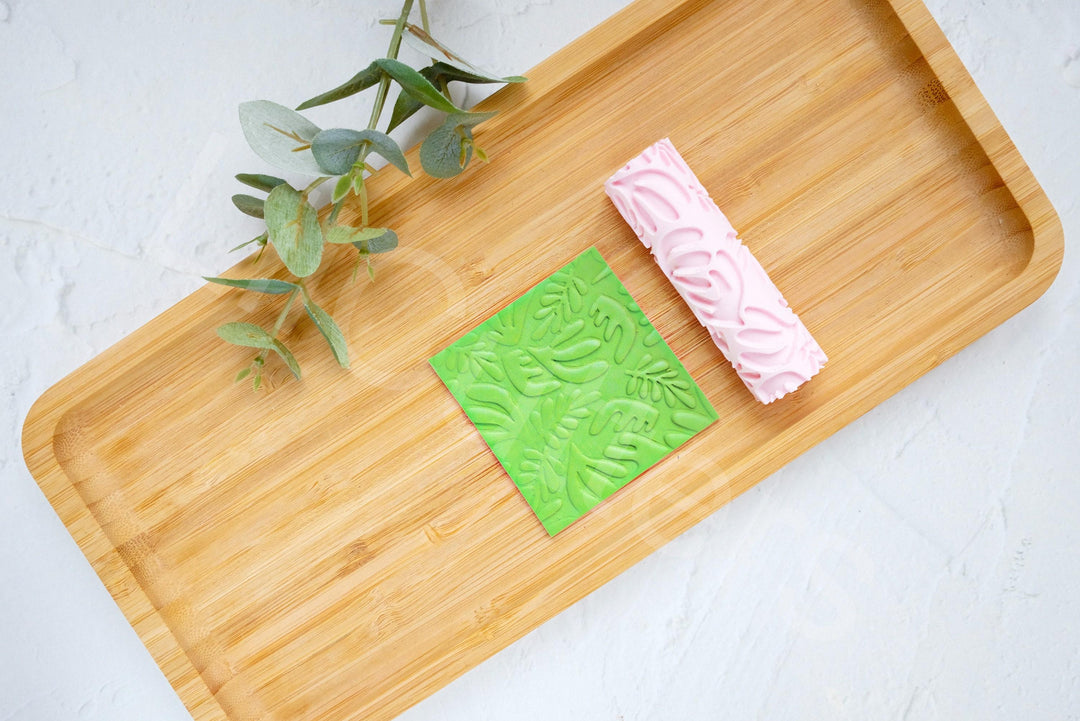 Botanical Clay Roller: Abstract Flower Pattern, Earring Making Tool