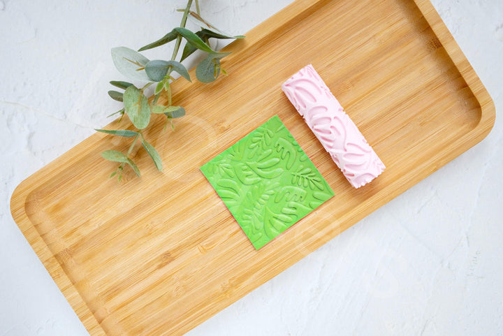 Botanical Clay Roller: Abstract Flower Pattern, Earring Making Tool