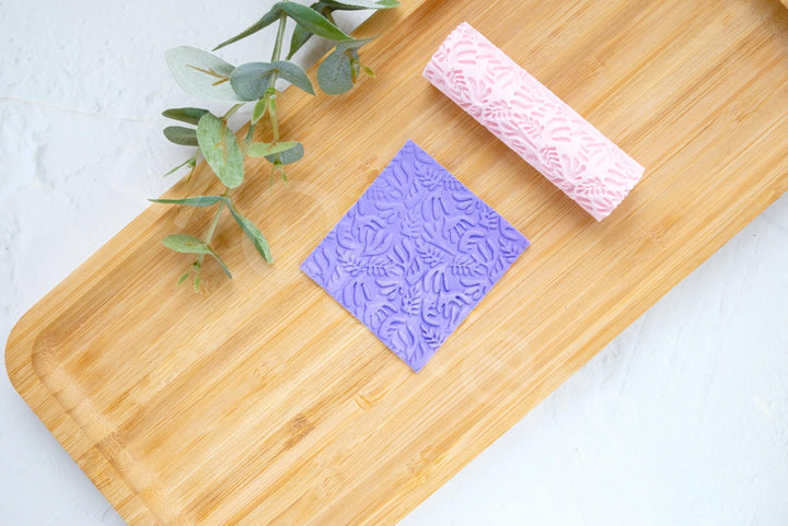 Abstract Flower Clay Roller: Botanical Pattern, Earring Tool