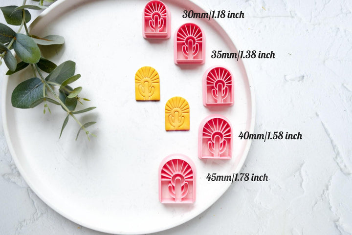 Arch Cactus Polymer Clay Cutters: Earring & Hair Clip DIY