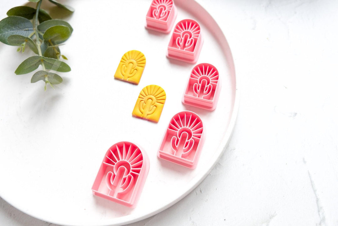 Arch Cactus Polymer Clay Cutters: Earring & Hair Clip DIY