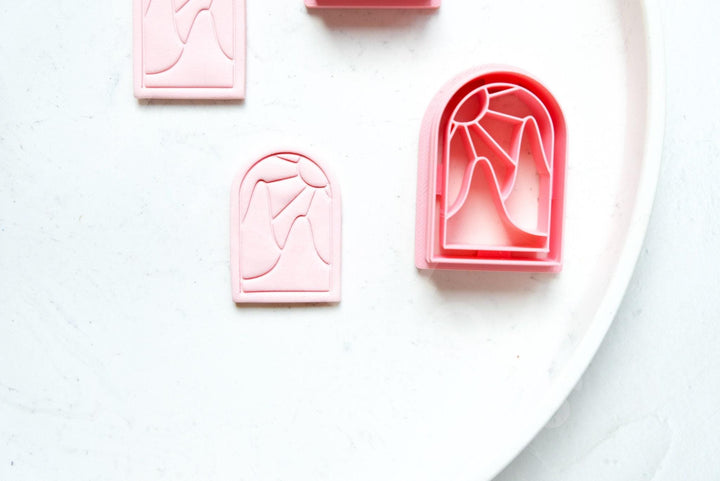 Arch Landscape Polymer Clay Cutter: Window Earring, Hair Clip (40mm | 45mm)