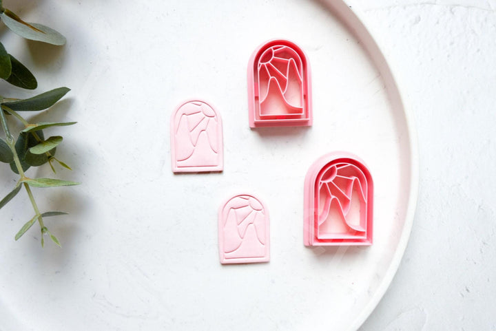 Arch Landscape Polymer Clay Cutter: Window Earring, Hair Clip (40mm | 45mm)
