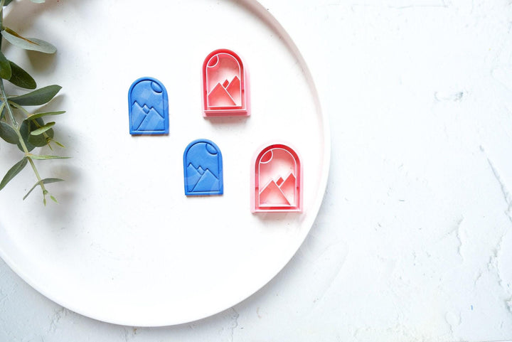 Arch Mountain Polymer Clay Cutter: Window Earring, Hair Clip (40mm | 45mm)