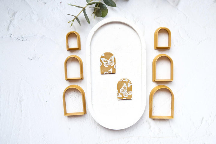 Arch Polymer Clay Cutters: Window Earring & Hair Clip Molds
