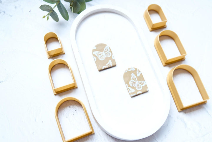 Arch Polymer Clay Cutters: Window Earring & Hair Clip Molds