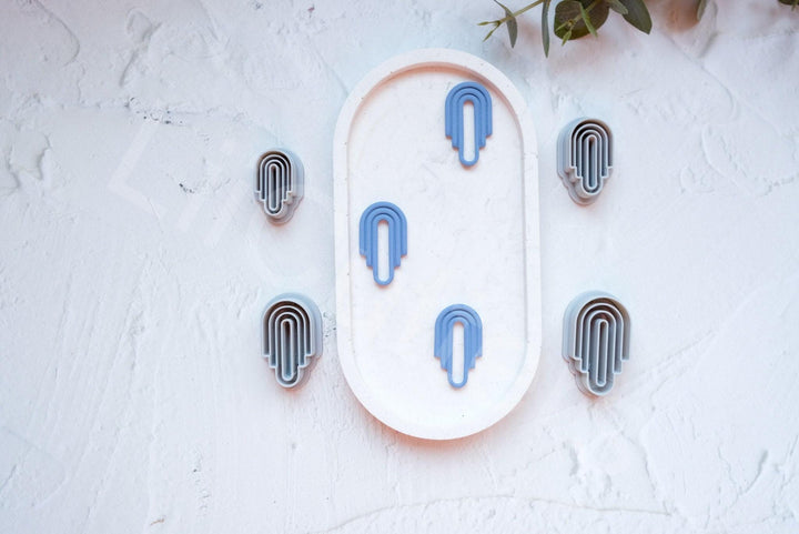 Arch Hoop Polymer Clay Cutter – Embossed Earring Mold for Handmade Jewelry & DIY Crafts